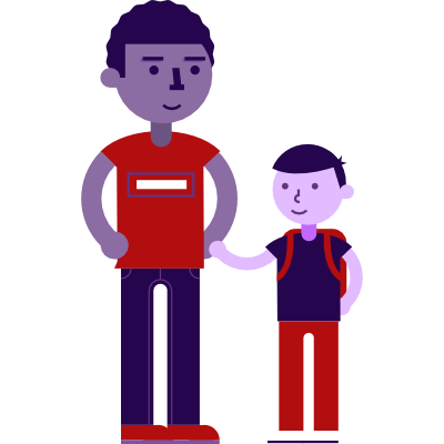 Illustration of a child holding an adult's hand
