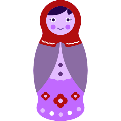 Illustration of nested dolls representing identity and life story
