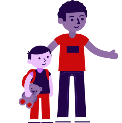 Fostering: Illustration representing moving into an adoptive family