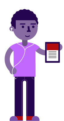 Illustration of a parent with a child